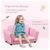 Kids Sofa Set with Footstool-Pink T575-S0671422013