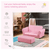 Kids Sofa Set with Footstool-Pink T575-S0671422013