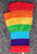 Halloween Wholesalers Striped Short Fingerless Gloves Rainbow N274-FC014003283