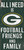 Green Bay Packers Sign Wood 6x12 Football Friends and Family Design Color - Special Order Z157-7846017484