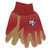 San Francisco 49ers Two Tone Adult Size Gloves Z157-9960690678