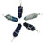 (set of 5) Blue Onyx wire wrapped point H558-JWPOB5