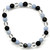 6mm Blk Labradorite, Angelite, Quartz bracelet H558-JB6LABAQ