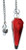 6-sided Red Carnelian pendulum H558-GPEND37