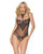 Black Label Sheer Stretch Nylon Crotchless Teddy w/Removable Choker Black SM X615-C22512-BK-S0