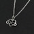 Admiration Heart And Infinity Rhodium Pendant With Chain K290-1331997268