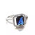 Color: Blue Shapphire,Size: 7 - Blissful Princess Cut Ring K290-6038012677