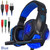 Over Ear Gaming Headset with Mic and LED Light for Laptop Cellphone PS4, Blue K484-PEL_01H3PXUP