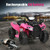 6V Kids ATV Quad Electric Ride On Car with LED Light and MP3-Pink - Color: Pink D681-TQ10019US-PI