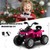 12V Kids Ride On ATV 4 Wheeler with MP3 and Headlights-Pink - Color: Pink D681-TQ10077US-PI