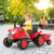12V Kids Ride On Tractor with Trailer and Remote Control-Red - Color: Red D681-TQ10192US-RE