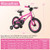 14 Inch Kids Bike for 3-5 Years Old Adjustable with Removable Training Wheels - Color: Pink - Size: D681-TS10165PI-14