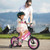 14 Inch Kids Bike Adjustable Bicycle with Front Basket for Children Aged 4-5 Years Old - Color: Pin D681-TS10230PI-14