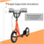 Height Adjustable Kid Kick Scooter with 12 Inch Air Filled Wheel-Orange - Color: Orange D681-TQ10033OR