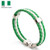 National Flags Colors Leather Woven Wholesale Bracelet - Green White Green A392-fabr2897