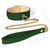 Plush Lined Green PU  Collar Chain Leash A451-82078