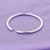 DOTEFFIL 925 Sterling Silver Solid Smooth Opening Bangles Bracelet For Woman Wedding Engagement Par F640-2251832627435573