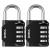 ORIA Combination Padlock 2PCS Password Locks 4 Digit Waterproof Outdoor Lock For Door Suitcase Bag  F640-3256806955739839