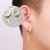 2pcs Punk Stainless Steel Cross Pendant Hoop Earrings For Men Women, Huggie Ear Rings Hip Hop Male  F640-3256806814458216