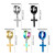 2pcs Punk Stainless Steel Cross Pendant Hoop Earrings For Men Women, Huggie Ear Rings Hip Hop Male  F640-3256806814458216