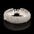 Color: Silver Polished - Glamour Girl Crystal Bangle Cuff Bracelet K290-1250282964