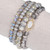Color: LOVELY GRAY - Arm Candy Natural Stone And Glass Crystal Bracelets K290-14212341268515