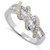 Size: 6 - Prosper Platinum Ring With Golden Loops K290-27497484368