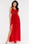 red - Long dress model 174391 awama U704-174391