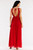red - Long dress model 174391 awama U704-174391