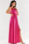 pink - Long dress model 174348 awama U704-174348