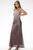 brown - Long dress model 204246 awama U704-204246