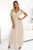 beige - Long dress model 212257 Numoco U704-212257
