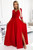 red - Long dress model 189086 Numoco U704-189086