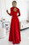 red - Long dress model 189086 Numoco U704-189086