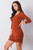 orange - Short dress model 159774 Och Bella U704-159774