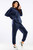 navy blue - Tracksuit trousers model 158609 awama U704-158609