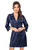 navy blue - Bathrobe model 204924 Donna U704-204924