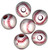 Team Sport Beads Acrylic Baseball Red and White 12mm N274-FC016691478