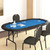  10-Player Folding Poker Table Blue 81.1"x41.7"x29.9 A949-80403