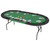  9-Player Folding Poker Table 3 Fold Oval Green A949-80210