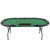  9-Player Folding Poker Table 3 Fold Oval Green A949-80210