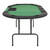  9-Player Folding Poker Table 3 Fold Oval Green A949-80210