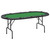  10-Player Folding Poker Table Green 81.1"x41.7"x29.9" A949-80402