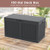 100 Gallon Resin Deck Box Outdoor Waterproof Storage Bench-Gray - Color: Gray D681-NP12401GR