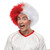 Red and opaque white sports wig M680-MR179582