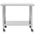 Kitchen Work Table with Wheels 39.4"x11.8"x33.5" Stainless Steel A949-51637