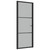 Interior Door 32.7"x79.3" Black Matt Glass and Aluminum A949-350553