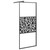 Walk-in Shower Wall with Shelf Black 35.4"x76.8" ESG Glass&Aluminum A949-3185464