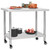 Kitchen Work Table with Wheels 31.5"x23.6"x33.5" Stainless Steel A949-51636