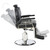 Barber Chair Black Faux Leather, Metal Medium A949-110167